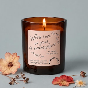 Engagement Gift For Couple With Love On Your Engagement Scented Candle