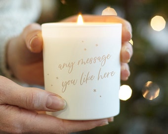 Gift for Her Any Message Candle - Personalised Gift Idea For Her - Engraved Scented Candle