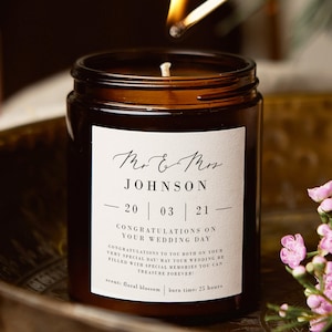 Candela profumata da farmacia per regalo di nozze, regalo di nozze personalizzato unico per coppia, sposa - Regali personalizzati