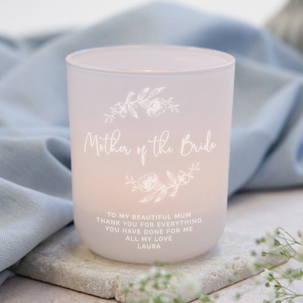 Mother of the Bride Gift Tea Light Holder With Candles Tea Light Holder Keepsake