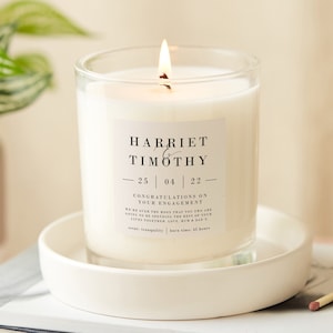 Engagement Gift, Personalised Engagement Gift Candle, Luxury Engagement Gift for Couples- Personalised Gifts