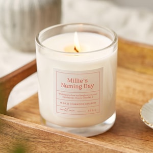 Personalised Naming Day Gift - Gift for Naming Day - Soy Scented Candle- Personalised Gifts
