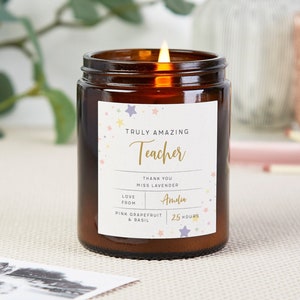 Wunderbares Lehrer-Dankeschön-Geschenk, personalisierte Lehrergeschenke, duftende Apothekerkerze - personalisierte Geschenke