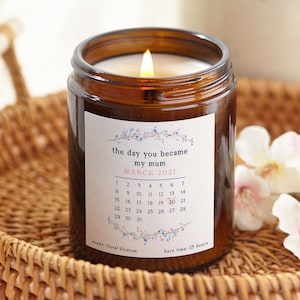 Erste Muttertags-Geschenkkerze - Muttertagsgeschenk für Mama - Der Tag, an dem du meine Mama wurdest Geschenkidee - Personalisierte Geschenke