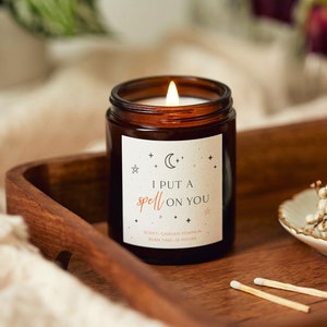 I Put A Spell On You, Halloween Decoration Candle, Scented Personalised Candle