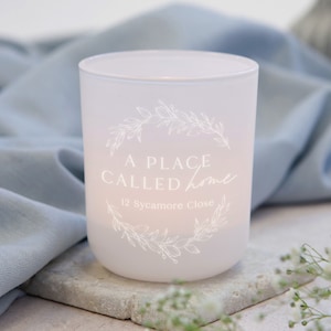 New Home Keepsake Gift Gepersonaliseerde theelichthouder met kaarsen, kerstcadeau - gepersonaliseerde geschenken