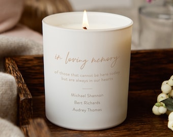 Personalised Wedding Memorial Candle: In Loving Memory Gift