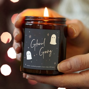 Ghoul Gang Halloween Decoration, Cute Spooky Decor, Scented Apothecary Candle