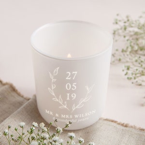 Wedding Anniversary Gift - Special Date Keepsake - Personalised Tea Light Holder with Candles- Personalised Gifts
