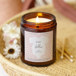 Mum To Be Congratulations Gift Candle Personalised Pregnancy Announcement Gift - Personalised Gifts
