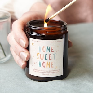 Home Sweet Home Gift - Housewarming Gift Idea - New Home Gift Idea Scented Candle - Personalised Gifts