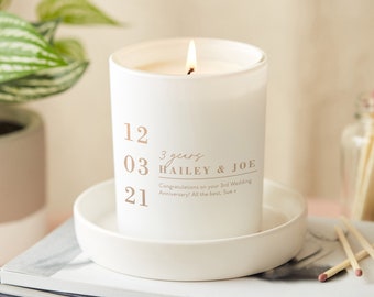 Anniversary Gift, Any Year Anniversary Gift, Luxury Soy Candle Matte Finish