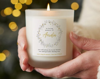 In Loving Memory Candle - Remembrance Candle Sympathy Gift - Christmas Memorial Gift Scented Candle - Personalised Gifts