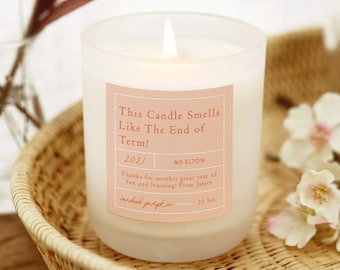 Set 6 Candele Profumate Per Insegnanti – Cera Di Soia, Oli Essenziali, Profumi Vari, Regalo Per Maestre E Maestri