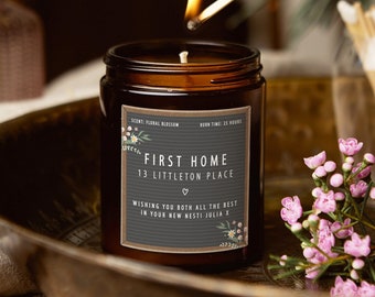 Housewarming Gift First Home Personalised Candle