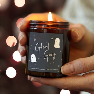 Ghoul Gang Halloween Decoration, Cute Spooky Decor, Scented Apothecary Candle - Personalised Gifts