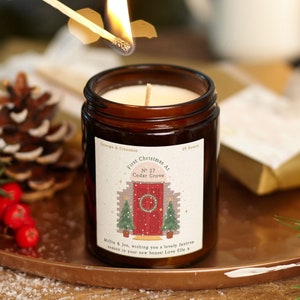 First Christmas in New Home Gift, Candle Door Christmas Gift, Christmas Scented Candle