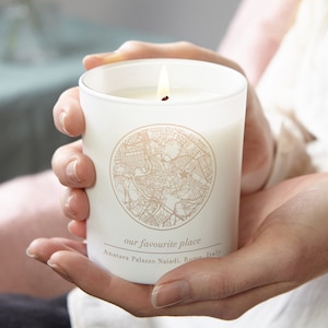 Lieblingsort Geschenk - Jede Map Kerze - Personalisierte gravierte Duftkerze - Personalisierte Geschenke