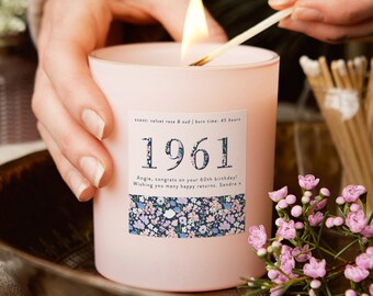 60th Birthday Candle Etsy