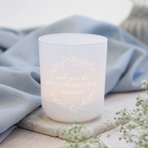 Will You Be My Godmother Gift Tealight Holder with Candles - Personalised Gifts