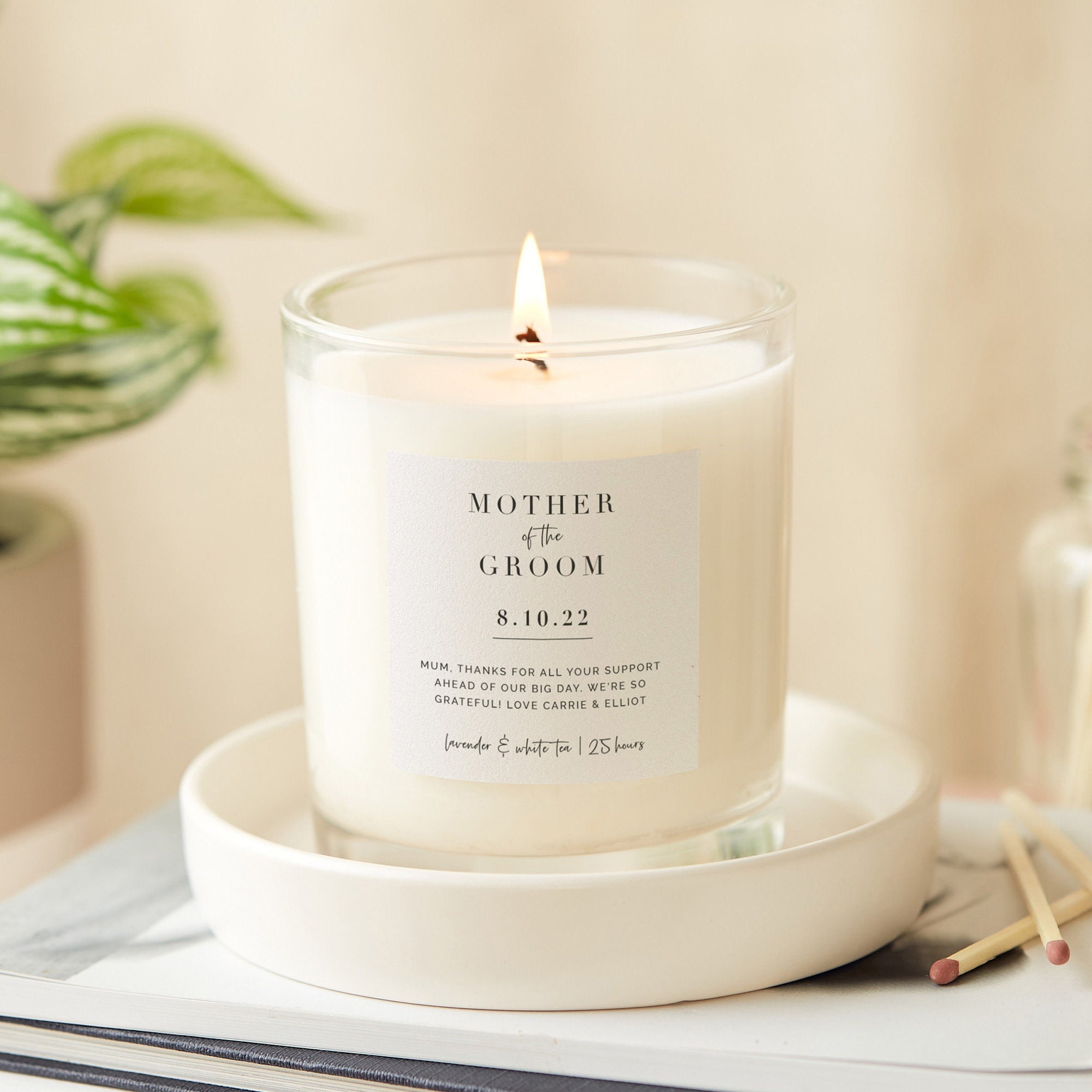 Mother Of The Groom Script Candle