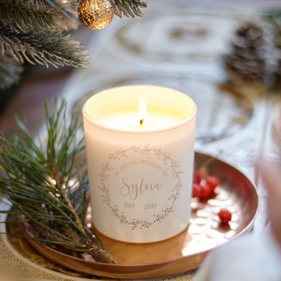 In Loving Memory Gift - Remembrance Candle - Christmas Memorial Scented Candle - Personalised Gifts