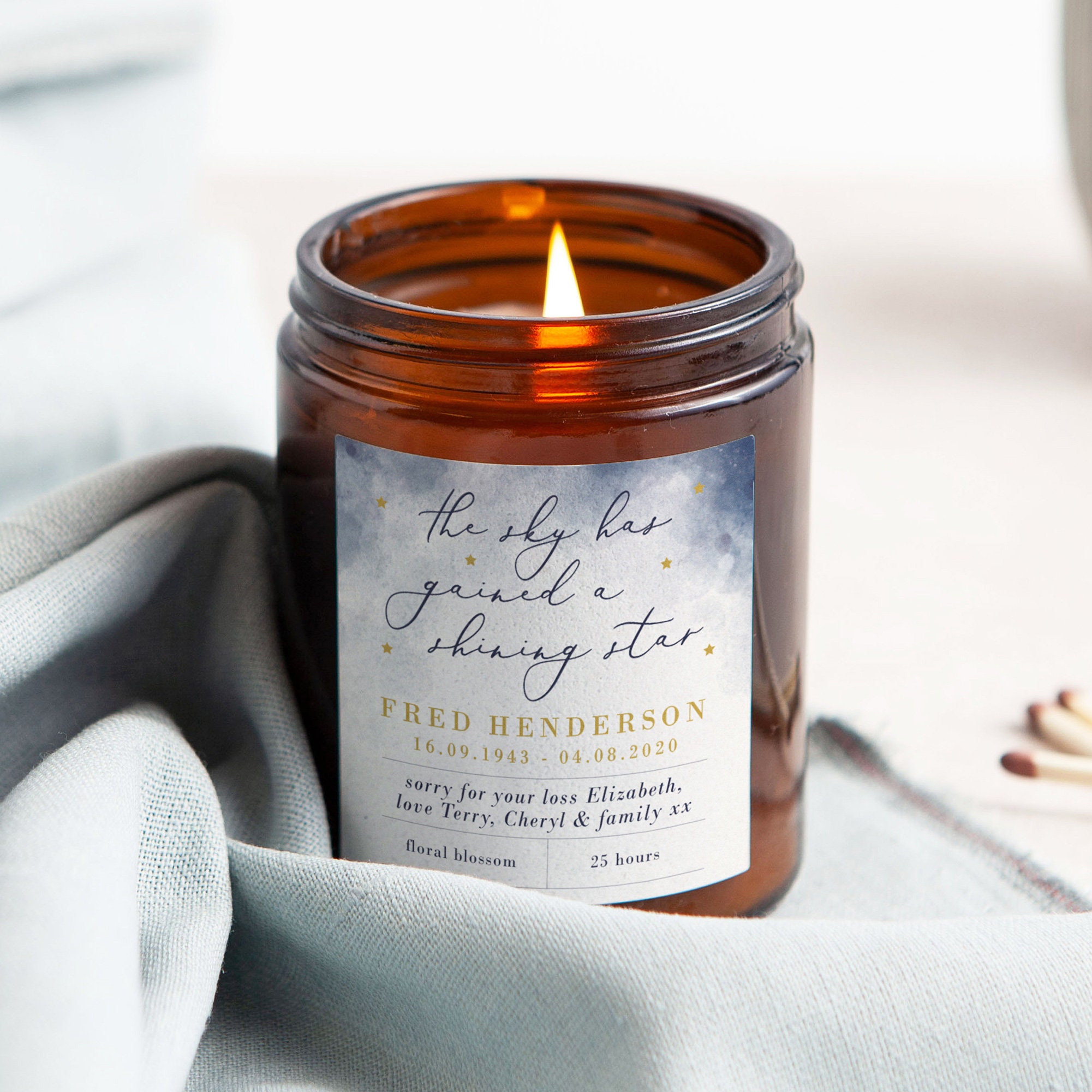 Sympathy Gift Remembrance Candle Etsy