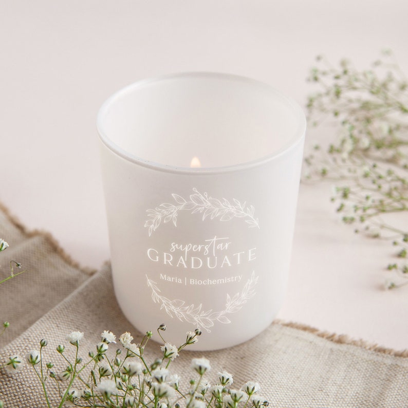 Graduation Keepsake Gift, Personalised Gift For Graduate, Engraved Tea Light Holder image 1