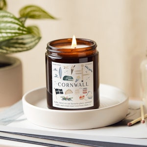 Cornwall Geschenk für Sie - Cornish Andenken Geschenk Kerze - Liebe aus Cornwall - Personalisierte Duftkerze - Personalisierte Geschenke
