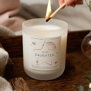 Daughter Christmas Gift Star Candle, Christmas Gift, Christmas Scented Candle - Personalised Gifts