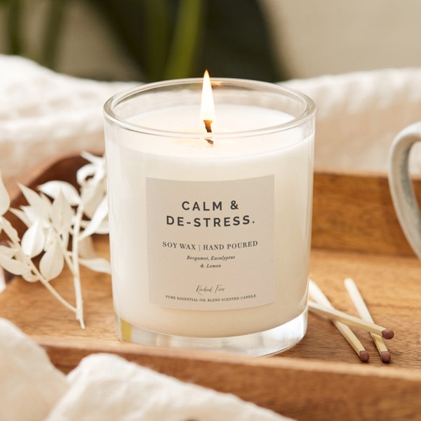 Calma, rilassati, rilassati, rilassati, elimina lo stress, candele per aromaterapia