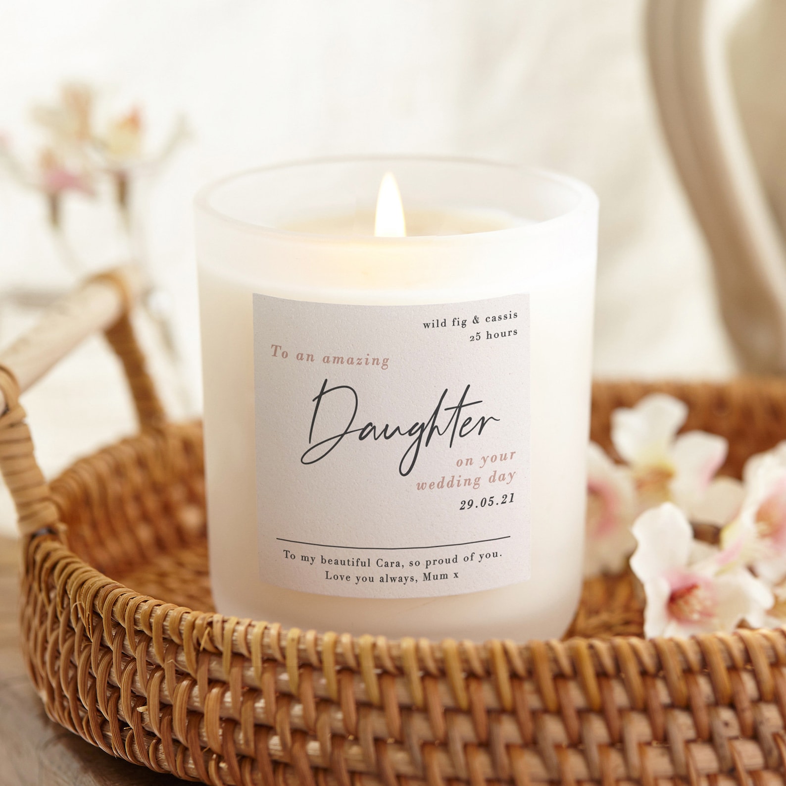 Daughter Wedding Gift Scented Candle Unique Personalised Etsy UK