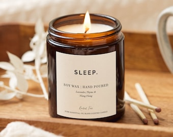 Sleep Aromatherapy Candles, Sleep Aromatherapy Candle, Sleep Aid, Sleep Essential Oils, Toxin Free, Biodegradable