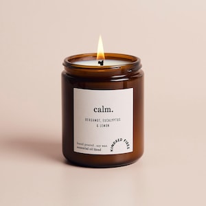 Vela de aromaterapia relajante, velas para el bienestar, vela perfumada con aceites esenciales