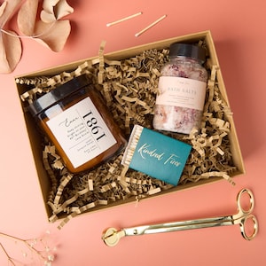 Any Age Personalised Birthday Gift, Candle Gift Hamper, Gift for Friend, Gift for Her