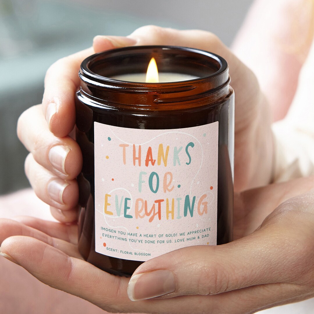 Thank You Gift Scented Candle, Etsy
