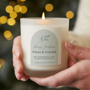 Christmas Gift For Grandparents, Personalised Christmas Gifts, Christmas Scented Candle - Personalised Gifts