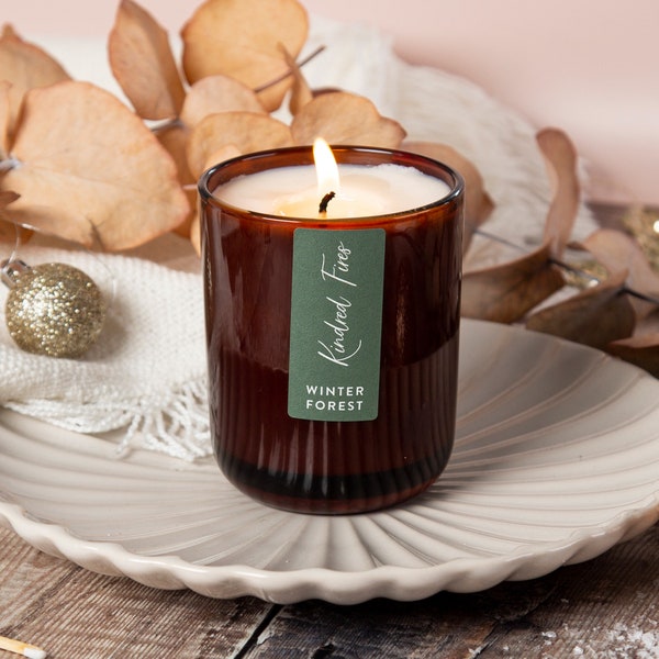 Winter Forest Christmas Scented Candle - Amber Christmas Candle