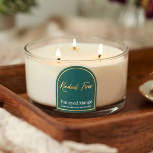 Scented Luxury 3 Wick Candle Christmas Gift Festive Scent Candle