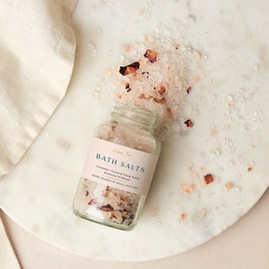 Dead Sea & Himalayan Bath Salts, Essential Oil Calming Bath Salt Blend, Self Care Essentials image 2