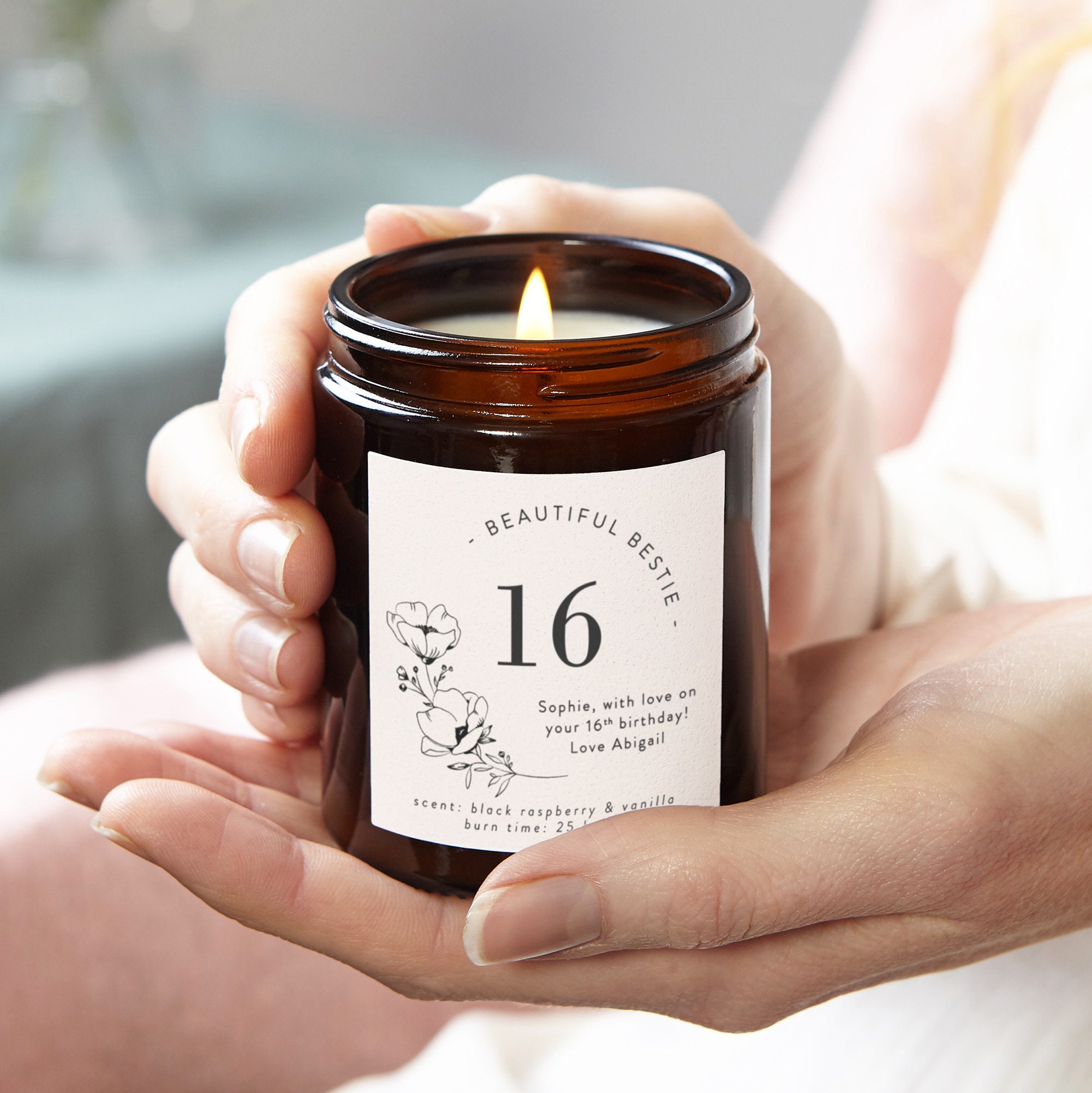 16Ème Cadeau d'anniversaire Bougie Personnalisée