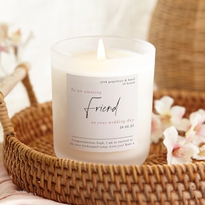 Candela profumata per matrimonio, regalo di nozze personalizzato unico per coppia, sposa - Regali personalizzati