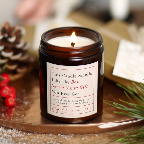 Secret Santa Gift Smells Like Funny Candle, Christmas Gift Christmas  Scented Candle Secret Santa Gift Stocking Filler Decoration 