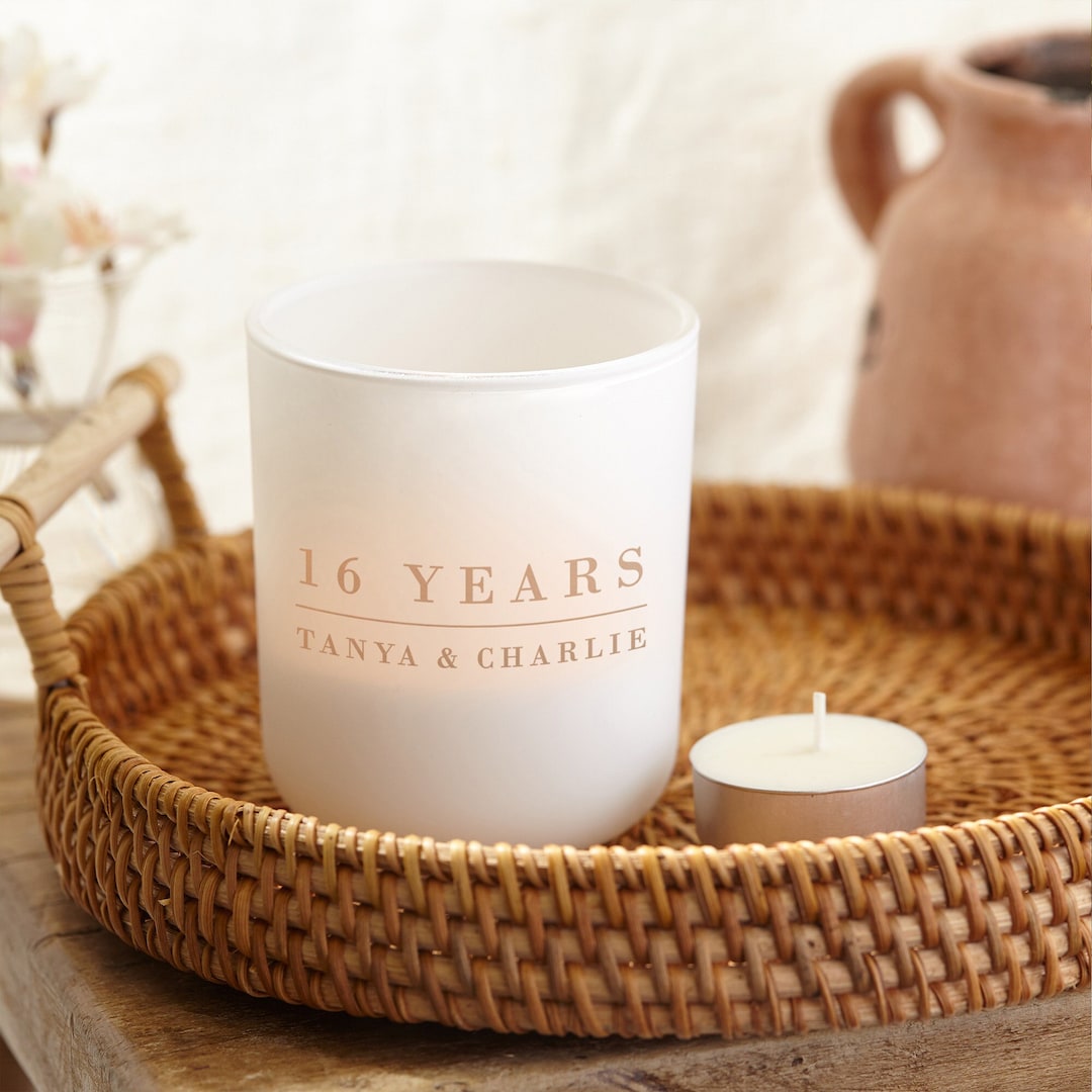 16th Anniversary Gift, 16th Wedding Anniversary, Wax Anniversary
