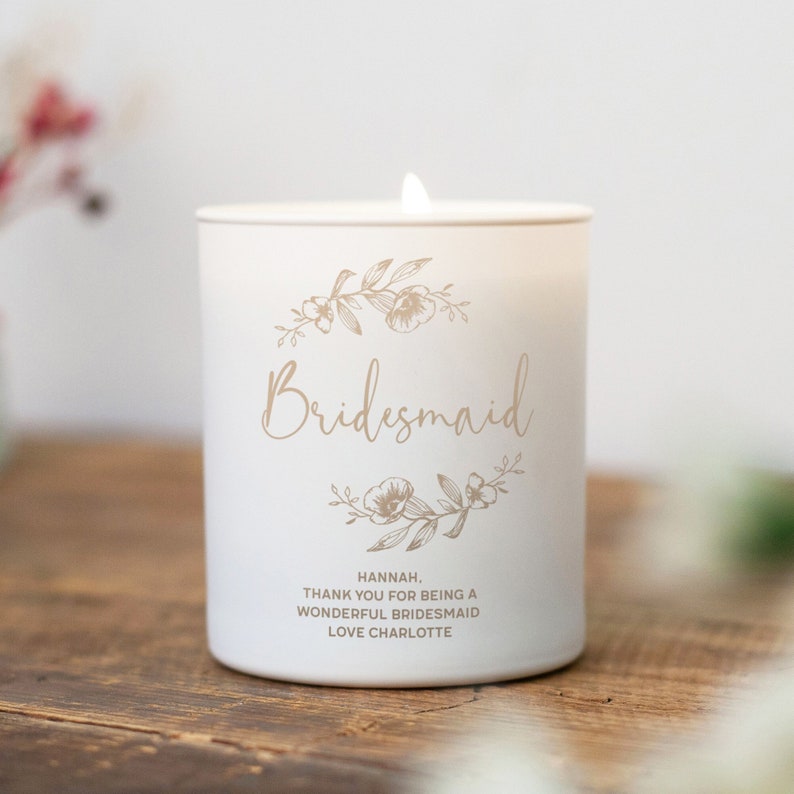 Bridesmaids- Engraved Scented Candle