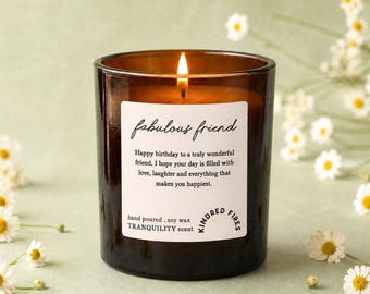 Personalised Friend Gift Soy Wax Candle Birthday Gifts for Friend