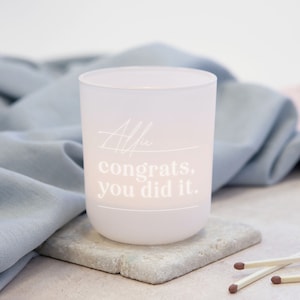 Personalised Congratulations Gift, Graduation Gifts For Her, Engraved Tealight Holder - Personalised Gifts