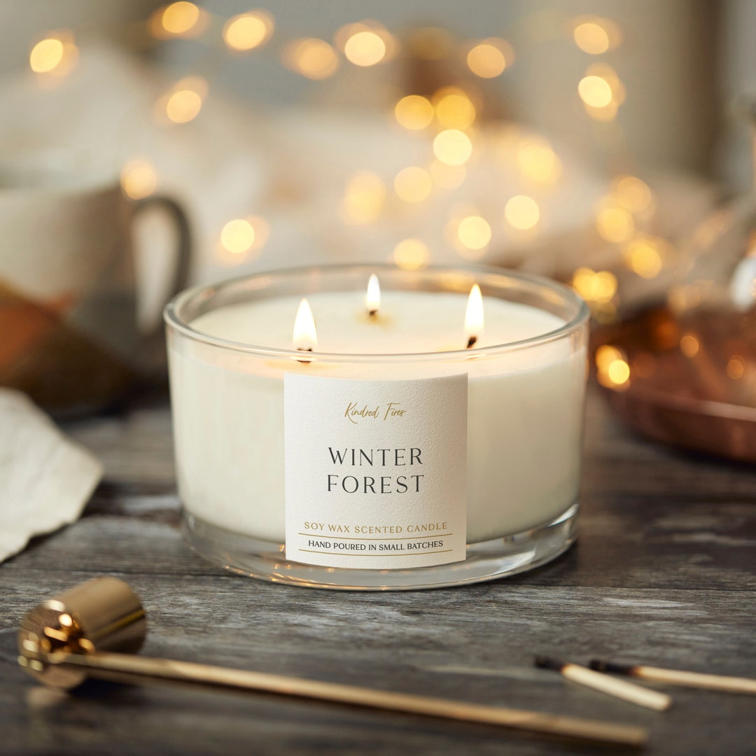 Christmas Scented Candle, Large 3 Wick Candle, Luxury Candle Gift