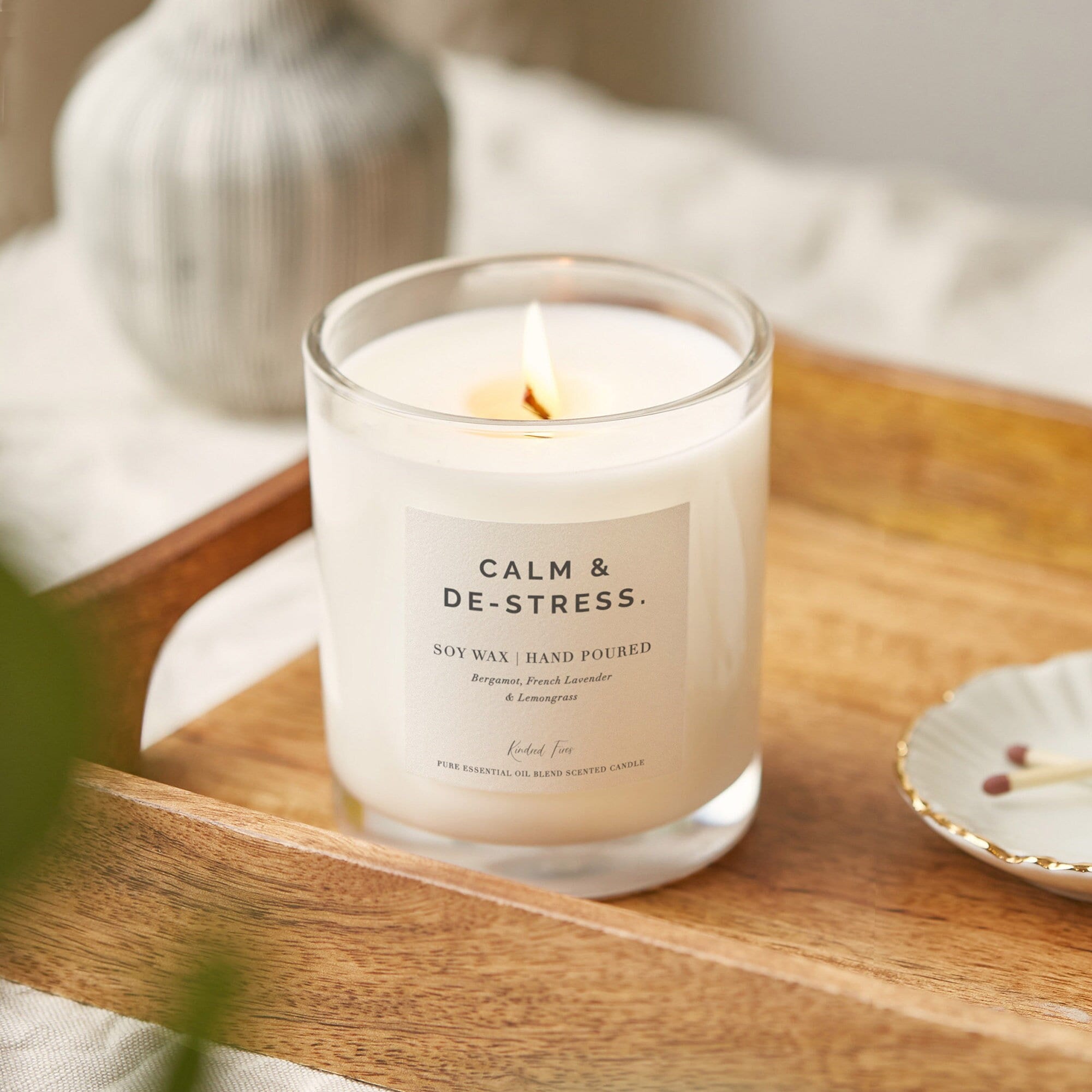 Calm De-stress Relax Unwind Stress Busting Aromatherapy Candles 