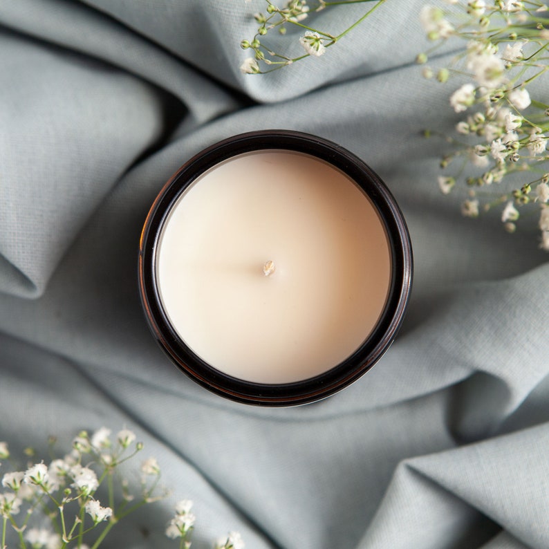 50th Birthday Gift Floral Personalised Candle